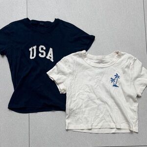 PacSun Navy and White Kids Tees Set